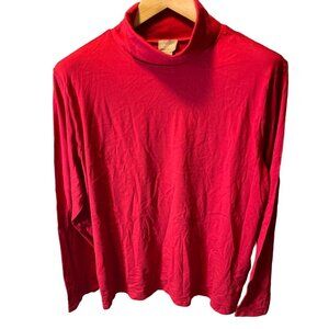 Chico's NWT Red Turtleneck Long Sleeve Pullover Knit Top Sz XL